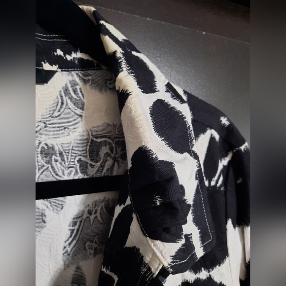 Haggar Cotton Floral Zip Jacket - Picture 8 of 12